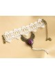 White Lace Purple Rose Lolita Wrist Strap