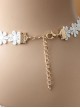Christmas Gift Snowflake Pendant Lace Pearl Lolita Choker