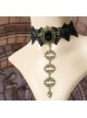 Retro Gothic Black Lace Queen Lolita Necklace