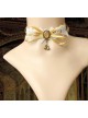 White Lace Yellow Bowknot Girls Lolita Choker