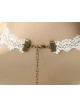 White Lace Elegant Floral Girls Lolita Choker