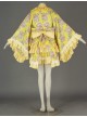 Yellow Beautiful Long Sleeves Cotton Sweet Lolita Dress