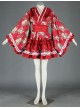 Red Beautiful Long Sleeves Cotton Sweet Lolita Dress