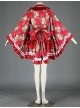 Red Beautiful Long Sleeves Cotton Sweet Lolita Dress