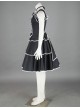 Black Sleeveless Cotton Gothic Lolita Dress