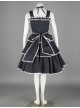 Black Sleeveless Cotton Gothic Lolita Dress