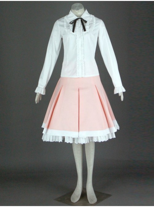 Pink Long Sleeves Cotton Sweet Lolita Costume