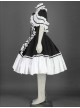 Black And White Cute Girls Cotton Sweet Lolita Dress