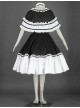 Black And White Cute Girls Cotton Sweet Lolita Dress