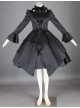 Gorgeous Black Long Sleeves Cotton Gothic Lolita Dress