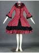 Red And Black Long Sleeves Cotton Sweet Lolita Dress
