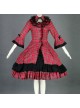 Red And Black Long Sleeves Cotton Sweet Lolita Dress