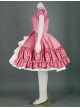 Red And White Short Sleeves Double-Layer Cotton Sweet Lolita Dress