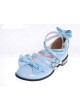 Blue 1.0" Heel High Beautiful Suede Round Toe Bow Platform Girls Lolita Shoes