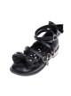 Black 1.0" Heel High Cute Suede Round Toe Bow Platform Girls Lolita Shoes