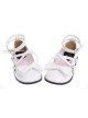 White 1.0" Heel High Adorable Polyurethane Point Toe Ankle Straps Platform Girls Lolita Shoes