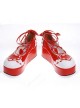 Red 2.4" Heel High Special PU Round Toe Ankle Straps Platform Girls Lolita Shoes