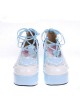 Sky-Blue 2.4" Heel High Special PU Round Toe Ankle Straps Platform Girls Lolita Shoes