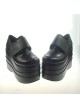 Black 4.7" Heel High Adorable Synthetic Leather Round Toe Platform Girls Lolita Shoes