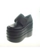 Black 4.7" Heel High Adorable Synthetic Leather Round Toe Platform Girls Lolita Shoes