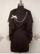 Chiffon Black Sweet Lolita Cape