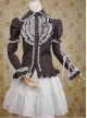 Black Lotus Leaf Long Sleeves Shirt and White Lolita Skirt