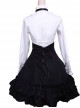 Classic White Cotton Lolita Blouse & Black Lace Lolita Skirt