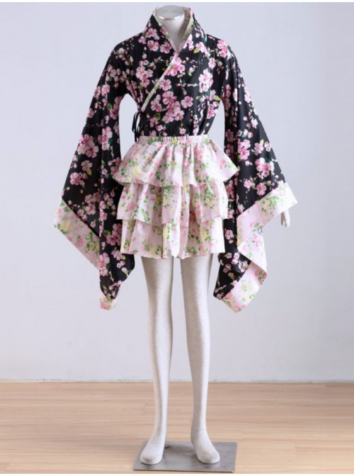 Japan Kawaii Lolita Sakura Kimono Dress Cosplay Costume