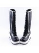 Black 2.8" Classic PU Round Toe Sweet Girls Lolita Boots