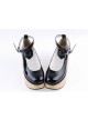 Black 3.1" High Heel Adorable PU Pointed Toe Ankle Straps Platform Girls Lolita Shoes