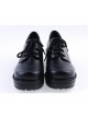 Black 2" High Heel Beautiful Synthetic Leather Round Toe Military Style Platform Girls Lolita Shoes