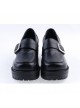 Black 2.2" High Heel Charming Synthetic Leather Buckle Strap Platform Girls Lolita Shoes