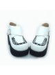 White 3.5" Heel High Beautiful Synthetic Leather Round Toe Cross Straps Platform Girls Lolita Shoes