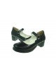 Black 1.8" Heel High Adorable Synthetic Leather Point Toe Cross Straps Platform Women Lolita Shoes