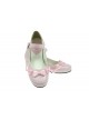 Pink 1.8" Heel High Classic Patent Leather Point Toe Cross Straps Platform Women Lolita Shoes