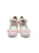 Pink 1.8" Heel High Classic Patent Leather Point Toe Cross Straps Platform Women Lolita Shoes
