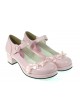 Pink 1.8" Heel High Classic Patent Leather Point Toe Cross Straps Platform Women Lolita Shoes