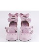 Pink 2.6" Heel High Lovely Patent Leather Point Toe Bowknot Platform Women Lolita Shoes