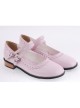 Pink 1.0" Heel High Beautiful Patent Leather Point Toe Cross Straps Platform Women Lolita Shoes