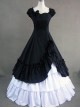 Classic Cotton Short Sleeves Ruffle Lolita Dress