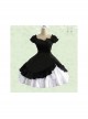 Cotton Short Sleeves Ruffle Classic Lolita Dress