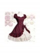 Cotton Short Sleeves Ruffle Classic Lolita Dress