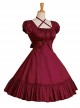 Cotton Ruffles Short Sleeve Bow Classic Lolita Dress