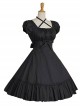 Cotton Ruffles Short Sleeve Bow Classic Lolita Dress