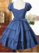 Bow Cotton Flounced Short Sleeve Lolita Dress