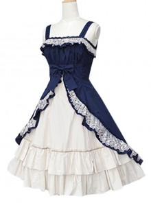 Short Sleeve Satin Yarn Classic Lolita Dress