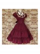 Puff Short Sleeves Bow Lace Classic Lolita Dress
