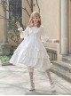 Bowknot High Waist Pure Color Classic Lolita Half Sleeve Dress