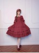 Bowknot High Waist Pure Color Classic Lolita Half Sleeve Dress