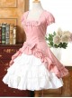 Short Sleeves Ruffle Bowknot Classic Lolita Dress